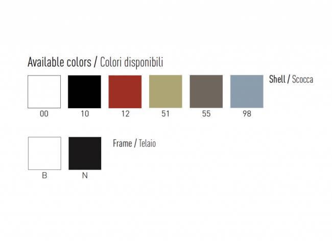 Стул пластиковый вращающийся Unik U белый, бледно-голубой 720х720х800 мм