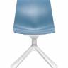 Стул пластиковый вращающийся Unik U белый, бледно-голубой 720х720х800 мм