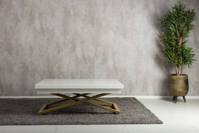 Стол-трансформер Левмар Cross G15/S90 Белый глянец/золото Стол-трансформер Левмар Cross G15/S90 Белый глянец/золото