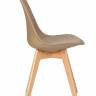 Стул обеденный DOBRIN JERRY SOFT, ножки светлый бук, цвет сиденья бежевый (GR-03)
