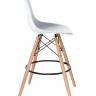 Стул барный DOBRIN DSW BAR, ножки светлый бук, цвет сиденья белый (W-02)