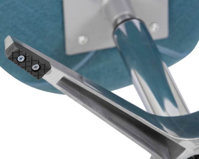 Кресло дизайнерское DOBRIN SWAN, синяя ткань IF6, алюминиевое основание