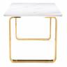 Керамический стол Селена 4 180х90х77 белый мрамор / золото