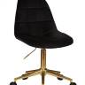 Набор 2 шт Офисное кресло для персонала DOBRIN MONTY GOLD, чёрный велюр (MJ9-101)
