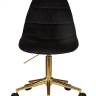 Набор 2 шт Офисное кресло для персонала DOBRIN MONTY GOLD, чёрный велюр (MJ9-101)