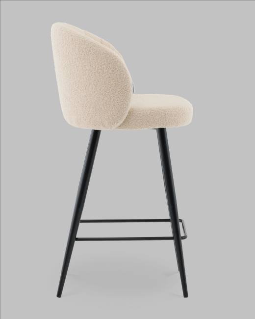 Стул полубарный Ханнингем букле бежевый