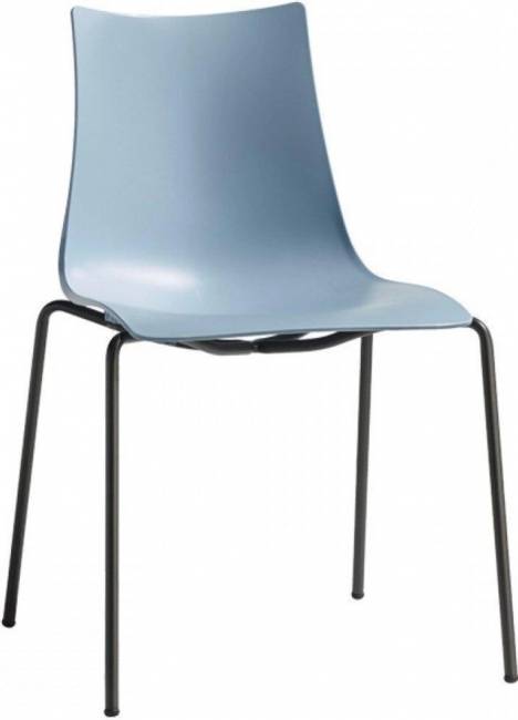 Стул пластиковый Zebra Technopolymer 4 legs антрацит, голубой 540х520х810 мм