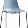 Стул пластиковый Zebra Technopolymer 4 legs антрацит, голубой 540х520х810 мм