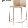 Стул пластиковый полубарный Mentha Go Green тортора 490х520х1010 мм