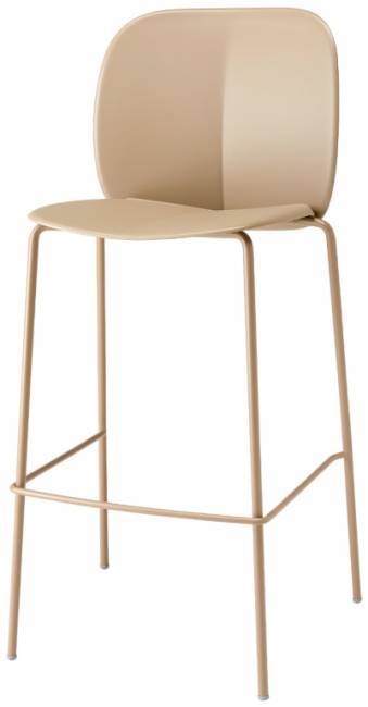 Стул пластиковый полубарный Mentha Go Green тортора 490х520х1010 мм