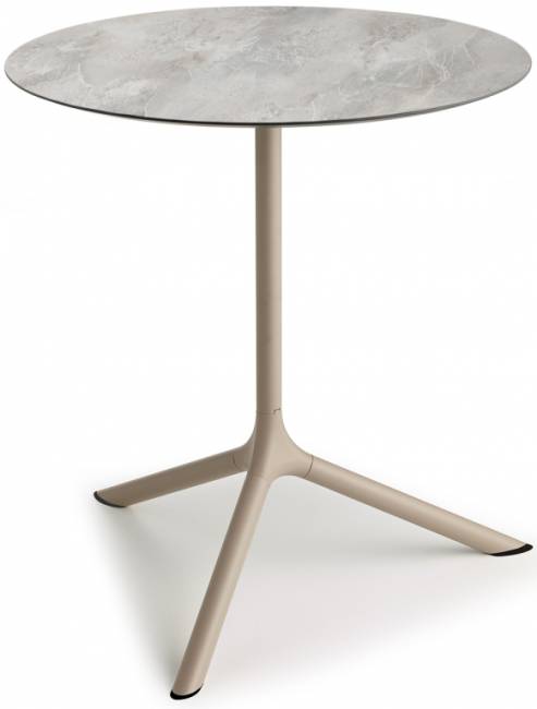 Стол ламинированный обеденный Tripe Maxi тортора, каменный Ø800х740 мм Стол ламинированный обеденный Tripe Maxi тортора, каменный Ø800х740 мм