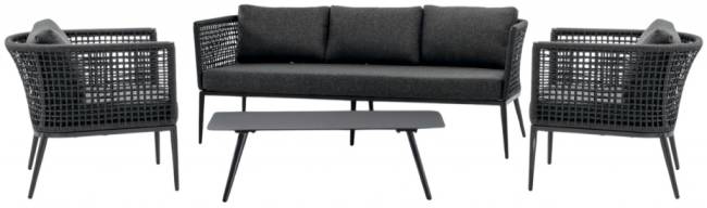 Столик металлический кофейный Jolly черный 1100х700х340 мм