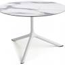 Столик ламинированный кофейный Tripe Maxi белый, белый мрамор Каррара Ø800х510 мм Столик ламинированный кофейный Tripe Maxi белый, белый мрамор Каррара Ø800х510 мм