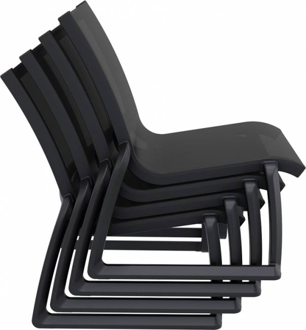 Стул пластиковый Pacific Lounge черный 760х800х850 мм
