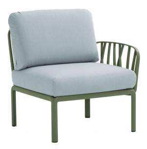 Модуль правый/левый пластиковый с подушками Komodo Elemento Terminale DS/SX агава, лед 720х780х880 мм