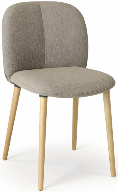 Стул с обивкой Natural Mentha Pop натуральный дуб, тортора 490х550х820 мм