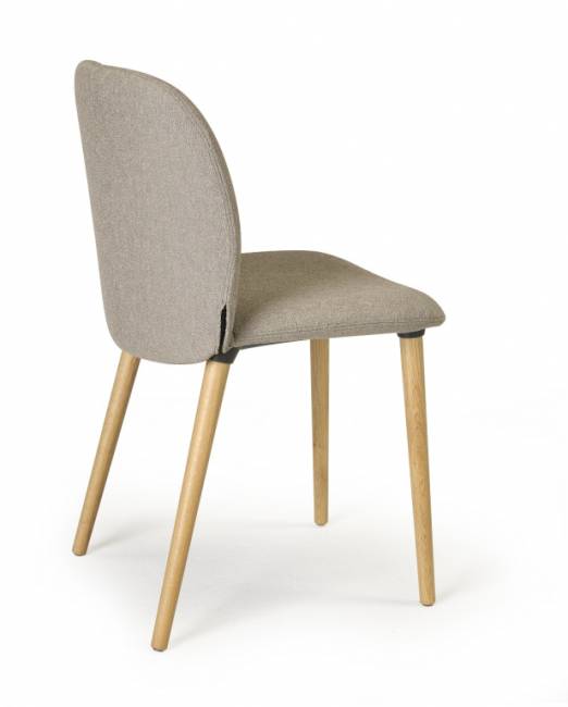 Стул с обивкой Natural Mentha Pop натуральный дуб, тортора 490х550х820 мм