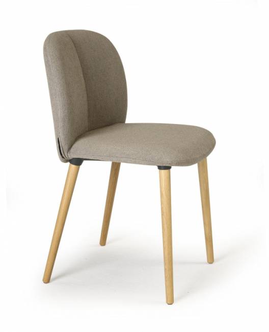 Стул с обивкой Natural Mentha Pop натуральный дуб, тортора 490х550х820 мм