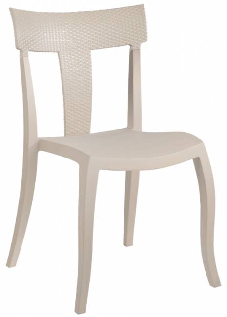 Стул пластиковый Toro-S Rattan песочный 490х550х840 мм