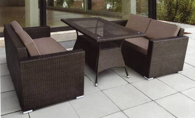 Комплект плетеной мебели из искусственного ротанга T198B-S52B-W56 Brown