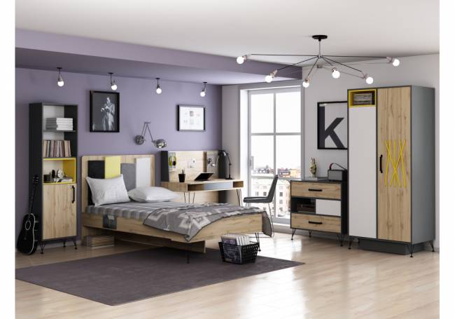 Комод Нобира антрацит / дуб ирландский