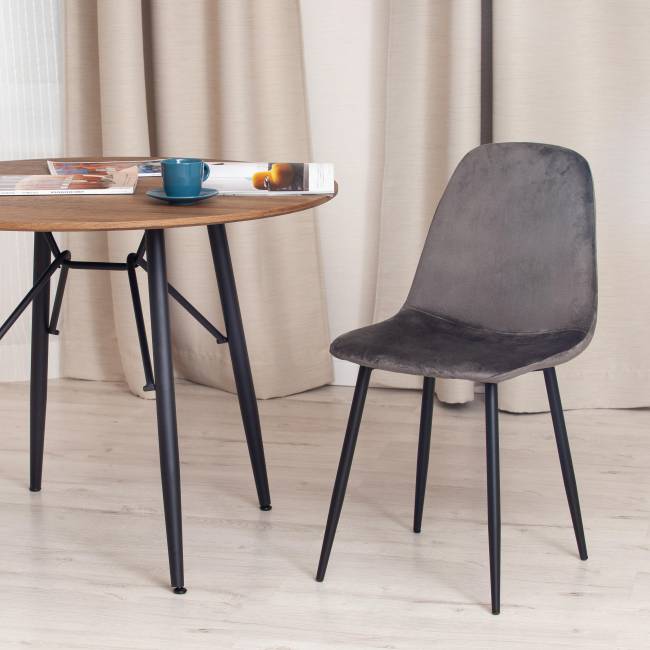 Стул BREEZE (mod. 4724) Велюр/металл , 44 х 53 х 87 см, Dark grey (темно-серый) HLR24 / черный (Комплект из 4 шт.) темно-серый Велюр/металл Стул BREEZE (mod. 4724) Велюр/металл , 44 х 53 х 87 см, Dark grey (темно-серый) HLR24 / черный (Комплект из 4 шт.) темно-серый Велюр/металл