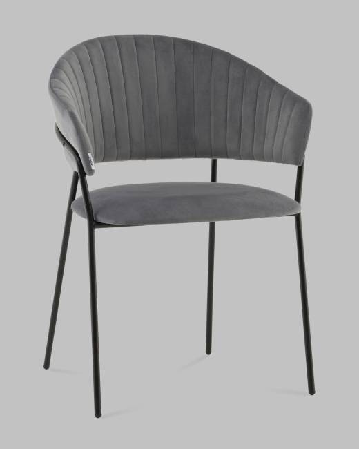 Стул Бруно NEW велюр серый