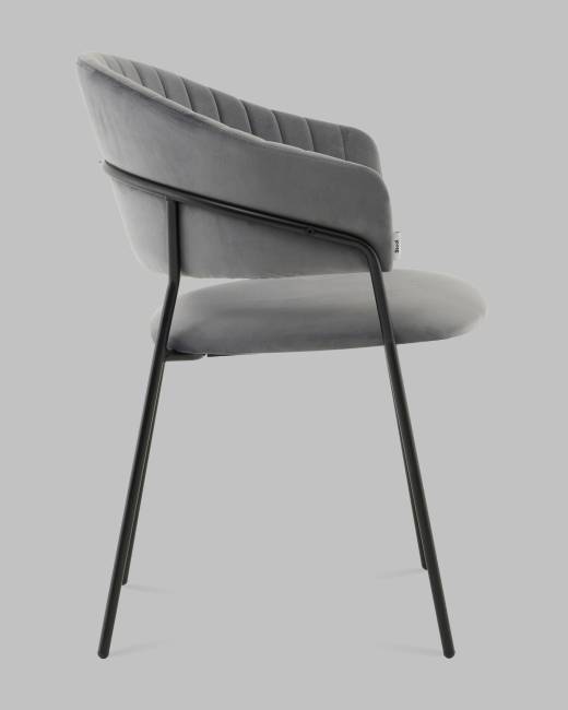 Стул Бруно NEW велюр серый