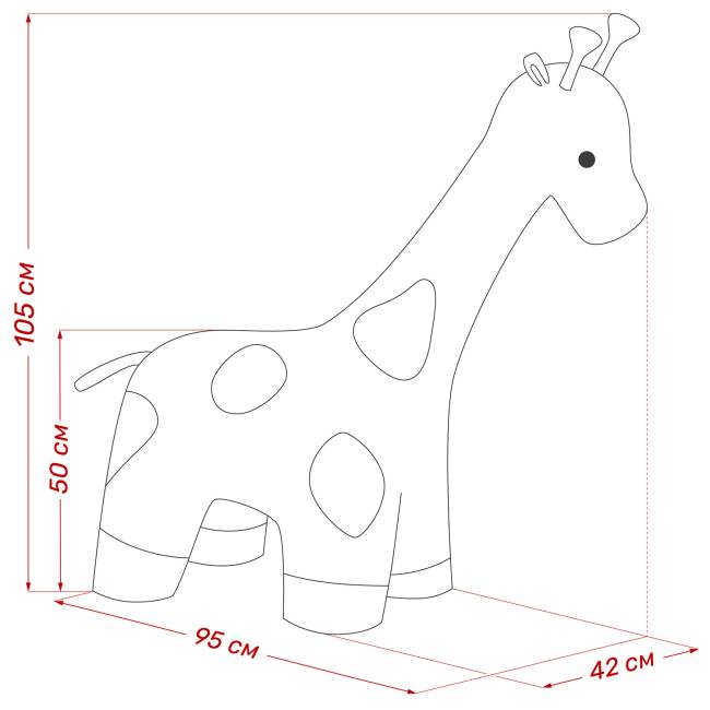 Пуф Leset Жираф Премиум Omega 02, компаньон Omega 22