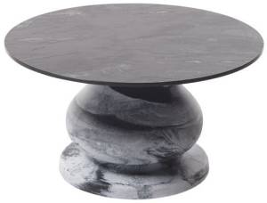 Столик кофейный из HPL пластика Ottocento Mini L Special арабескато, ардезия Ø650х360 мм