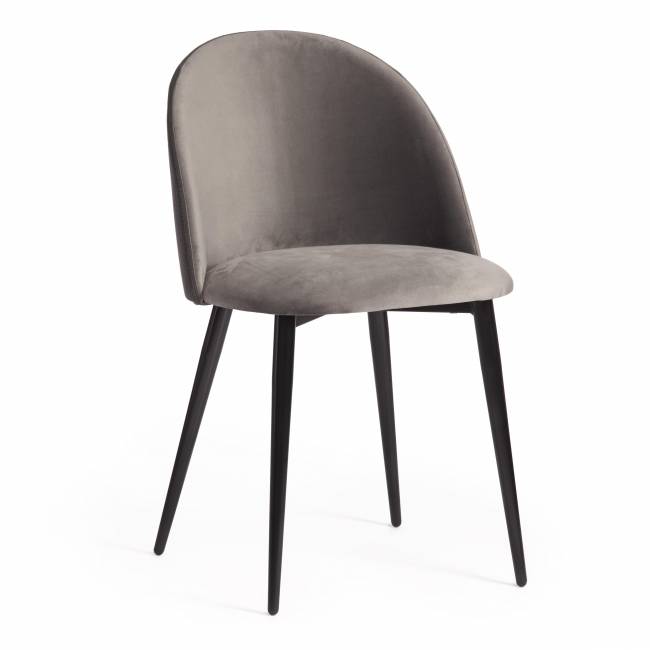 Стул MONRO (mod. 710) / 1 шт. в упаковке ткань/металл, 56х51х80 см, высота до сиденья 47 см, серый barkhat 26/черный серый barkhat 26/черный ткань/металл