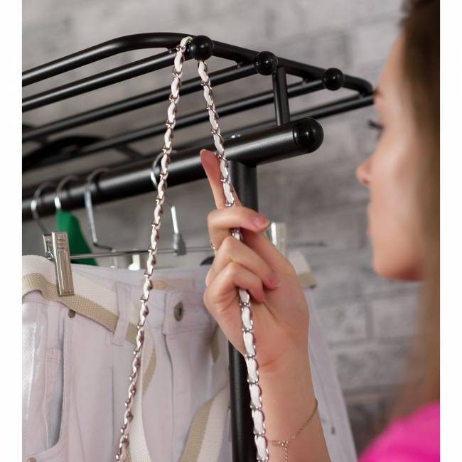 Вешалка напольная на колесах М 9 чёрный Вешалка напольная на колесах М 9 чёрный