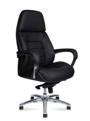 Кресло офисное / Гранд / Grand  / черная экокожа