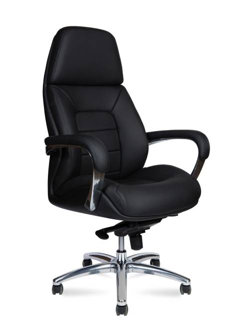 Кресло офисное / Гранд / Grand  / черная экокожа