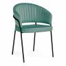 Стул на металлокаркасе Лео зеленый brandy light 10 / черный