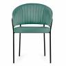 Стул на металлокаркасе Лео зеленый brandy light 10 / черный