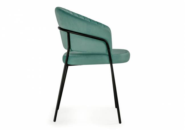Стул на металлокаркасе Лео зеленый brandy light 10 / черный