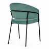 Стул на металлокаркасе Лео зеленый brandy light 10 / черный