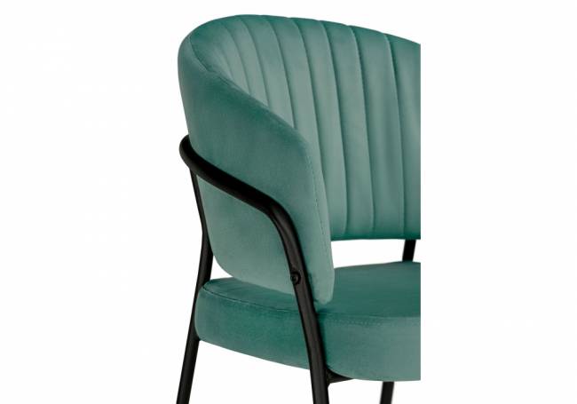 Стул на металлокаркасе Лео зеленый brandy light 10 / черный