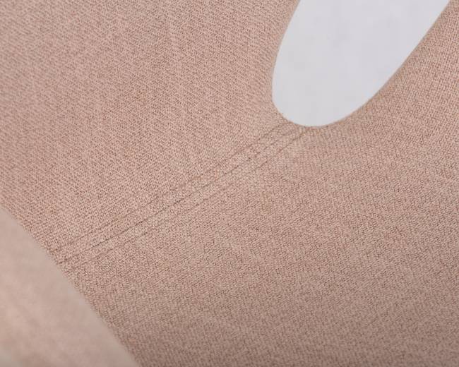 Кресло дизайнерское DOBRIN SWAN, бежевая ткань IF1, алюминиевое основание