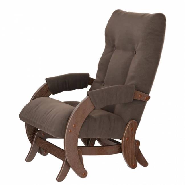 Кресло-качалка глайдер Мэтисон №68, орех коричневый,  коричневый