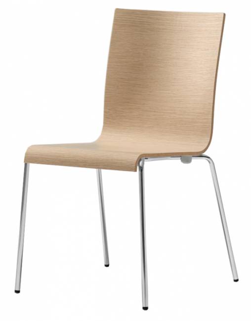 Стул деревянный Kuadra хромированный, беленый дуб 480х540х845 мм Стул деревянный Kuadra хромированный, беленый дуб 480х540х845 мм