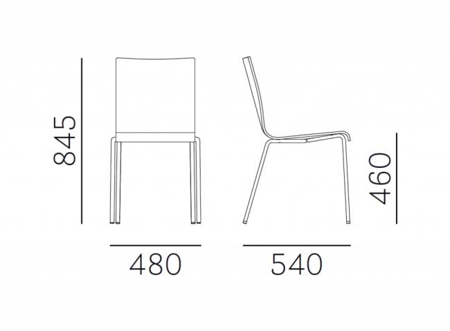 Стул деревянный Kuadra хромированный, беленый дуб 480х540х845 мм Стул деревянный Kuadra хромированный, беленый дуб 480х540х845 мм