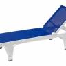 Шезлонг-лежак пластиковый Tahiti белый, синий 1940х690х430-1020 мм Шезлонг-лежак пластиковый Tahiti белый, синий 1940х690х430-1020 мм