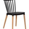 Набор 4 шт Стул обеденный DOBRIN THEO, ножки светлый бук, цвет черный (B-03)