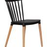 Набор 4 шт Стул обеденный DOBRIN THEO, ножки светлый бук, цвет черный (B-03)