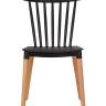 Набор 4 шт Стул обеденный DOBRIN THEO, ножки светлый бук, цвет черный (B-03)