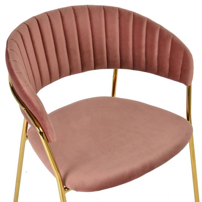 Комплект из 2-х стульев Turin пудровый с золотыми ножками