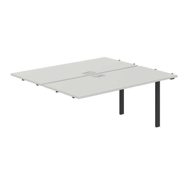 SG.216.SH.63.AN / Секция рабочей станции 1600х1438х750 / профиль: 60х30 антрацит; столешница: серый бархат