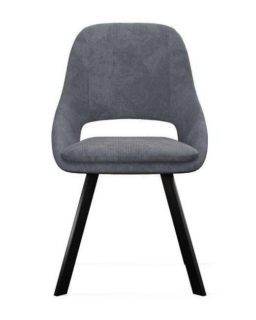 Стул DikLine 247 поворотный, AN15 серый, ножки черные Стул DikLine 247 поворотный, AN15 серый, ножки черные